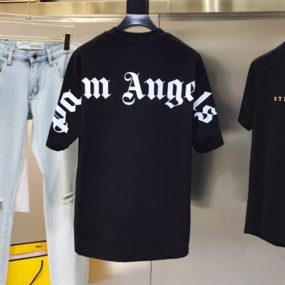 Palm Angels Men's Round Neck Short Sleeve T-Shirt